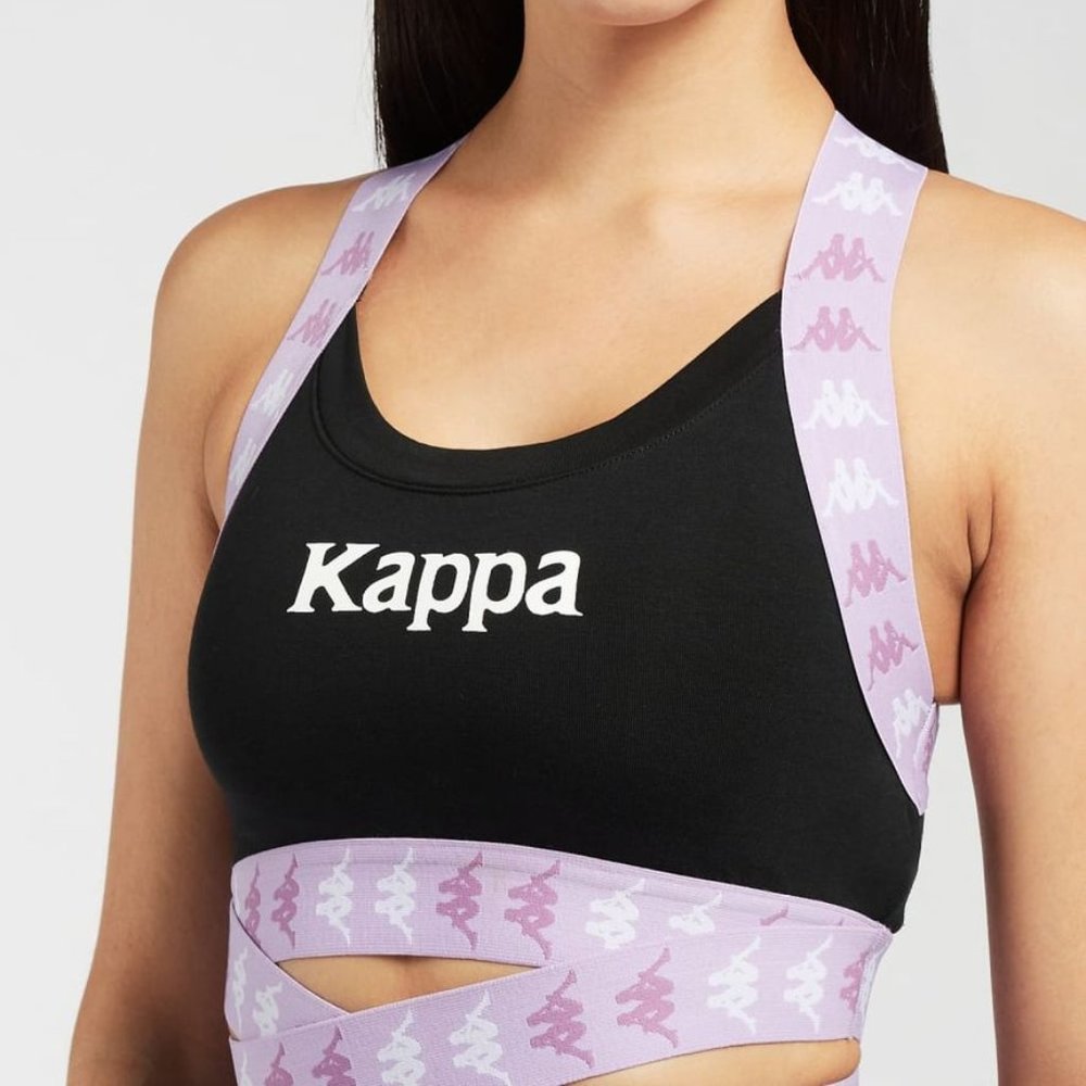 Kappa 222 Tibey Strappy Sports Bra Small (Violet) New W/ Tag RETAIL FOR $55